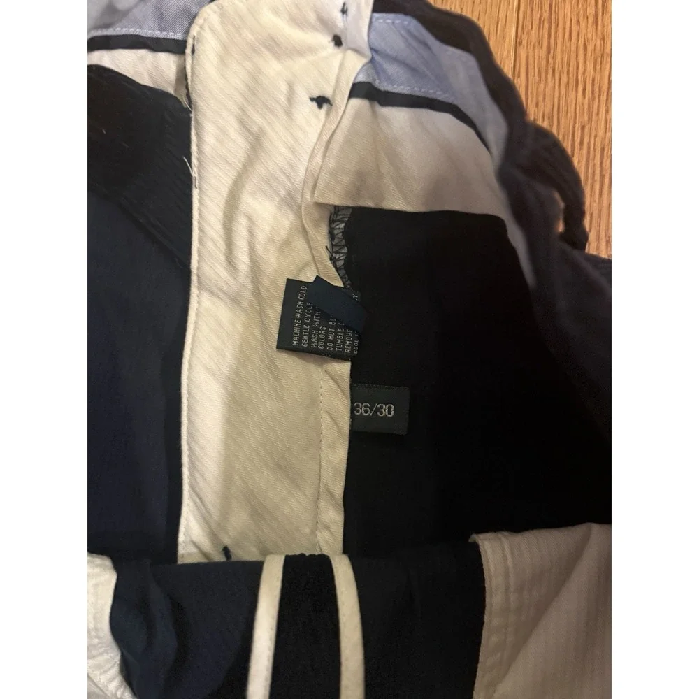 Polo Ralph Lauren Corduroy Pants 36x30 Navy Blue Stretch Classic Fit Trousers